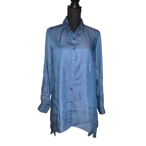 Zac & Rachel Button Down Tunic Top - Picture 1 of 6